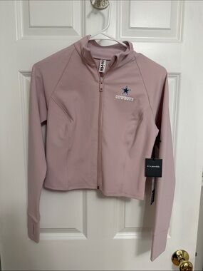Cowboys Women's Pink Zip-Front Performance Jacket